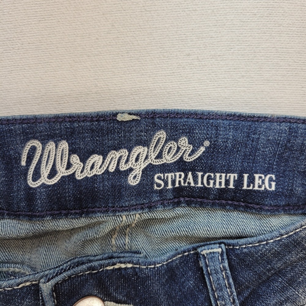 Wrangler Jeans Womens 7 Blue Retro Straight Low Rise Western Cowboy Denim - Picture 8 of 12